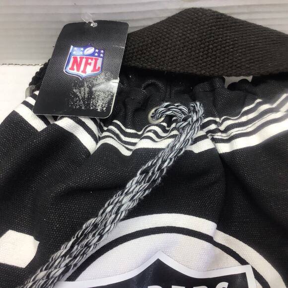 Oakland Raiders Football Black Drawstring Bucket Bag  Officially Licensed  NWT - Picture 3 of 6